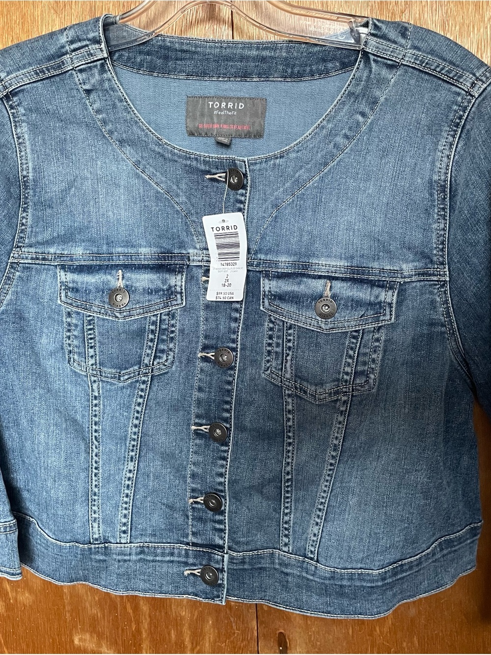 torrid Medium Blue Denim Button-Front Jacket